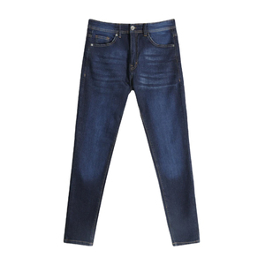 Jeans de Mezclilla para Hombre, Corte Slim Fit, Pierna Recta, Lavado Oscuro, Cintura Media, Algodón, Estilo Casual Otoñal, Alta Calidad - Product Image 1
