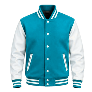 Chaqueta Bomber Casual de Béisbol para Hombre, Estilo Universitario Premium con Mangas en Contraste y Puños Acanalados con Broches - Product Image 1