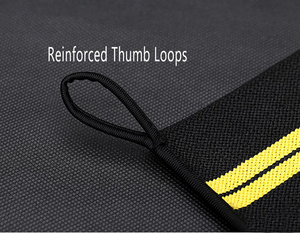 Sangles de maintien de poignet personnalisées avec logo, en stock, pour la musculation, les tractions, les haltères et le fitness. - Product Image 3