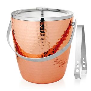 Seau à glace vintage en laiton, rond, en métal, avec poignée, résistant à la rouille, décoratif, pour usage domestique ou en bar, sans danger pour les aliments. - Product Image 5
