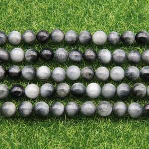 Lote al por mayor de cuentas de piedras preciosas sueltas calibradas, facetadas y redondas, de ojo de águila natural, sin tratar y certificadas para joyería. - Product Image 3