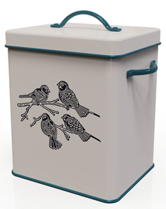 Rectangular Metal Food Storage Container with Lid and Handle Plaid Design Retro Kitchen Freshness Preservation - Product Image 5