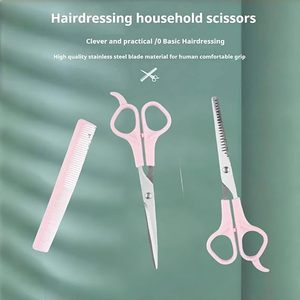 Pink Stainless Steel <b>Hair</b> <b>Thinning</b> <b>Scissor</b> Set Professional Barber Shears Pet <b>Scissors</b> - Product Image 2