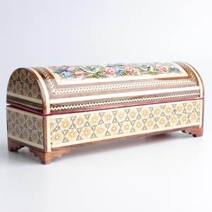 Handmade Modern Pattern Wooden Enamel Storage Box Jewelry Organizer Geometric Design Home Office Decorative Box By UO INDIA - Product Image 4