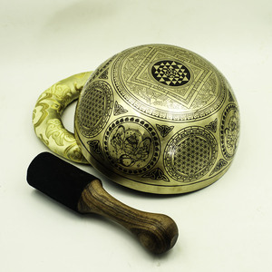 NBTE- 7 Bols chantants himalayens en métal faits à la main avec des motifs sculptés fins - Product Image 6