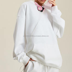 Sweat à capuche oversize en molleton de coton lourd, épaules tombantes, coupe oversize, logo imprimé personnalisé, sweats à capuche et sweat-shirts pour hommes - Product Image 4