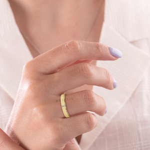 Anillo Minimalista de Diamantes en Oro Sólido de 14k, Estilo Eternidad, para Mujer, Joyería Minimalista - Product Image 2