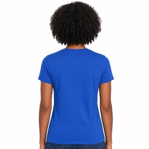 T-shirt à paillettes Zeta Phi Beta pour femme, bleu royal, lettres grecques ZPhiB scintillantes argentées, col rond, manches courtes - Product Image 4