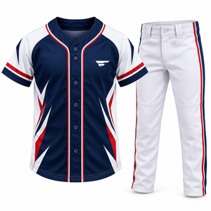 Conjunto de Uniforme de Béisbol Sublimado Personalizado para Niños, Jersey y Pantalones, Fabricante OEM de Ropa Deportiva para Equipos Juveniles de Béisbol - Product Image 1