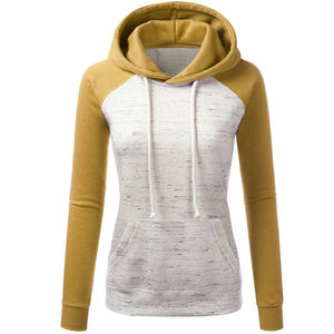 Sweat à capuche oversize doublé pour femme, en molleton, motif écossais délavé, 100 % coton écologique, style streetwear, avec broderie - Product Image 5