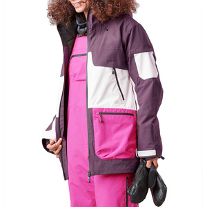 Veste de snowboard multi-panneaux imperméable personnalisée unisexe, vêtements de ski colorés, coupe-vent thermique pour sports d'hiver en plein air - Product Image 6