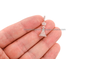 Trendy Design Iced out 10K <b>Solid</b> <b>Gold</b> Custom Medallion King Chess Piece VVS Moissanite Diamond Necklace <b>Pendant</b> Gift for Players - Product Image 5