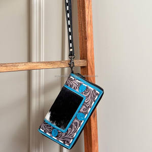 Cartera tallada a mano, funda de teléfono de embrague, elegante piel de vaca, gran oferta, cartera, multiusos, carteras de cuero occidental - Product Image 2