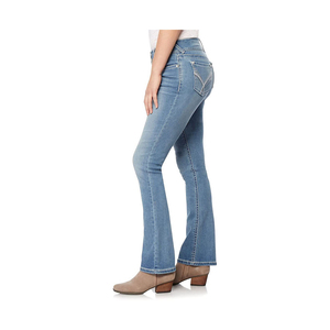 Women's Mid Waist <b>Flare</b> Denim <b>Jeans</b> Full Length Stonewashed <b>Vintage</b> Casual Style 100 Cotton Woven Fabric Leopard Winter - Product Image 6