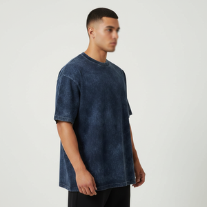 Summer Oversized 100% Cotton T-<b>Shirt</b> Men Plain Solid Pattern Custom Printing Short Sleeve Screen Print Heavyweight Blank T-<b>Shirt</b> - Product Image 3