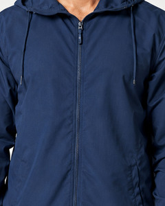 Conjunto de cortavientos informal con capucha para hombre, sudadera ligera con cremallera completa y pantalones cortos a juego, conjunto de ropa deportiva para exteriores, ropa premium para hombre - Product Image 3