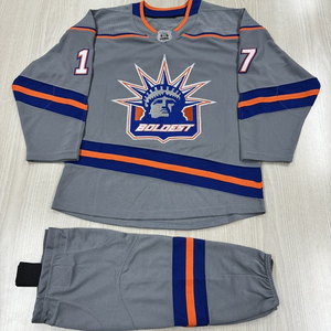 Maillots de sport grande taille pour hommes, 100 % polyester, réversibles, sublimation, uniforme de hockey, maillot de hockey sur glace de haute qualité - Product Image 4