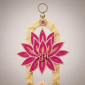 Adornos florales tradicionales para puertas con borlas para la decoración del hogar en Diwali, para uso en interiores en la entrada. - Product Image 2