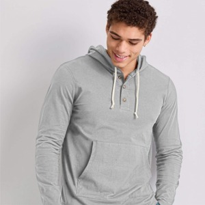 Manufacturer Regular Fit <b>Drop</b> Shoulder 230grams Double Layers Heavyweight Winter Velour 100% Polyester Button Front Men Hoodie - Product Image 4