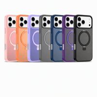 Coque de téléphone personnalisée antichoc avec aimant puissant, translucide mate dépolie et support anneau invisible pour iPhone 17 18 Pro Max