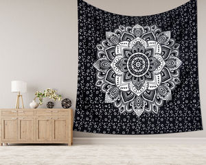 Ombre Mandala Flower Tapestries <b>Queen</b> <b>Size</b> Bedding Wonderful Wall Hanging Handmade By Indian Consigners - Product Image 4