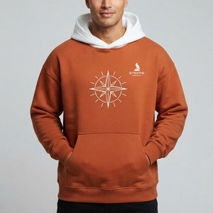 Sweat-shirts décontractés d'hiver pour hommes - Motif uni, mélange polyester/coton, séchage rapide et écologique, vêtements d'extérieur - Product Image 1