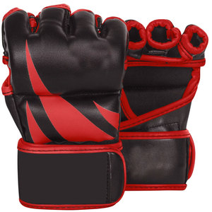 Gants d'entraînement MMA demi-doigts de qualité supérieure avec poignées de maintien pour un soutien solide du poignet, idéaux pour le sparring, le kickboxing et les entraînements en salle de sport - Product Image 2