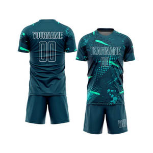 Uniforme de football personnalisé pour club, impression de nom et de numéro personnalisés, 100% polyester, sublimation, vente en gros, vêtements de football - Product Image 1