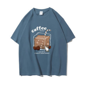 T-shirt en toile respirante imprimé sur mesure de haute qualité, col en coton 100 %, coupe classique, manches courtes, pour homme - Product Image 6