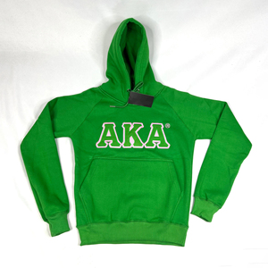 Sudadera con Capucha Divine Nine Greek Custom Clothing Manufacturer AKA 1908, Bordado Chenille, Sudaderas Alpha Kappa Alpha para Mujer - Product Image 2