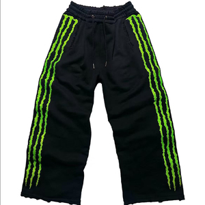 Jogging en coton écologique pour homme, respirant, léger, coupe ample, design empilé - Product Image 1