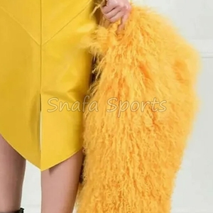 Jupe portefeuille mi-longue décontractée en similicuir tissé pour femme, taille naturelle, nouvelle collection automne 2026, en promotion à prix réduit - Product Image 6