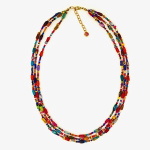 Geometric <b>Statement</b> <b>Necklace</b> Women's Bohemian Style Imitation Pearl Fabric Beads Eco-Friendly Gold Plated Handmade Engagement - Product Image 6