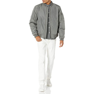 Veste bomber pour homme de qualité supérieure, streetwear, broderie, logo personnalisé, fermeture éclair, surdimensionnée, imperméable, veste bomber vintage pour homme - Product Image 2