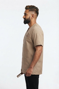 Blouse de Barbier Imperméable à Fermeture Éclair, Blouse de Salon à Manches Longues - Product Image 4