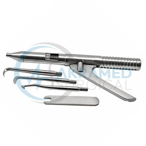 Kit de pistolet de retrait automatique de couronnes dentaires de haute qualité avec 5 embouts en acier inoxydable, instrument de restauration manuel certifié CE ISO - Product Image 4