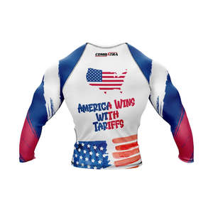 Custom Logo Printing Breathable Quick Dry Eco-Friendly Rash Guards Latest Design Men's Sports Wear Solid Color <b>Long</b> <b>Sleeves</b> - Product Image 2