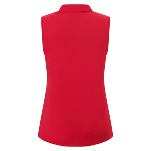 Camisa de Golf Casual sin Mangas para Mujer, Color Gris, con Botones, Cuello Camisero, Tejido de Punto Jersey, Cómodo, con OEM - Product Image 2