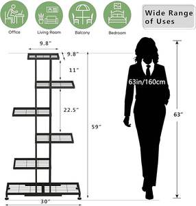 Support de plante en fer écologique de qualité supérieure avec finition lisse, adapté à une utilisation sûre et un entretien facile. - Product Image 2