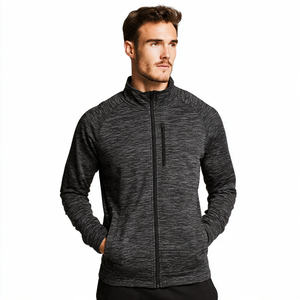 Veste de yoga pour homme 100% polyester à col montant, style streetwear, pour la gym et le fitness, anti-UV et respirante - Product Image 4
