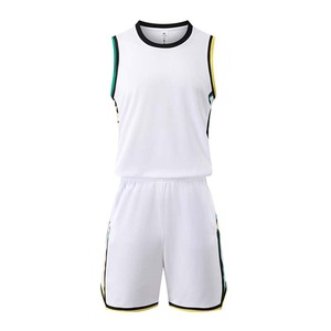 Ensemble de maillot de basket sans manches gris pour homme, short à taille élastique, débardeur à col rond, coupe régulière, toutes saisons - Product Image 2