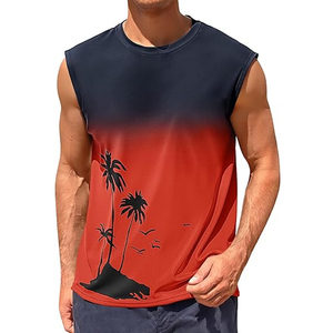 Camisetas de playa personalizadas de fábrica, transpirables, para hombre, estilo playero, estampadas, de poliéster. - Product Image 1