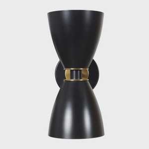Modern Geometric <b>Wall</b> <b>Sconce</b> Black Metal Indoor <b>Lighting</b> Fixture Living Room Home Decor - Product Image 3