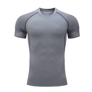 T-shirt de sport à manches courtes, coupe classique, séchage rapide, en polyester/coton, imprimé en sérigraphie, pour homme, entraînement en plein air - Product Image 5