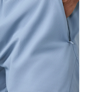 Shorts de sport décontractés pour hommes, écologiques, bleu glace, en maille respirante, avec cordon de serrage à la taille, pour l'entraînement et le fitness - Product Image 4