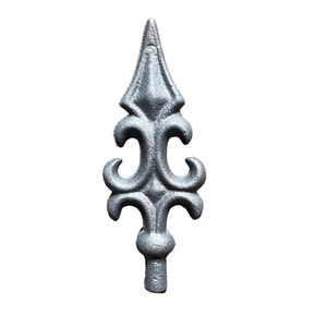 Traditional Cast Iron <b>Rail</b> End Cap Fleur De Lis Design Stair Railing Topper Decorative Architectural Accent - Product Image 5