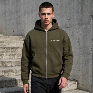 Sudadera con Capucha Oversize Personalizada de Estilo Urbano, 500GSM, Felpa Francesa, Diseño de Doble Cremallera, Gráficos Digitales, Corte Holgado, Ropa Casual - Product Image 4