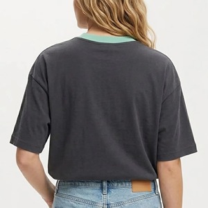 Camiseta Personalizada de Cuello Redondo 100% Algodón para Mujer, Logotipo Impreso en Serigrafía, Apliques, Ecológica, Casual de Verano, Corte Regular - Product Image 3