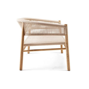 Sofá de Exterior con Estructura de Madera de Teca OEM Personalizado con Cuerda Tejida para Mayoristas, Muebles de Jardín, Patio y Exteriores - Product Image 3
