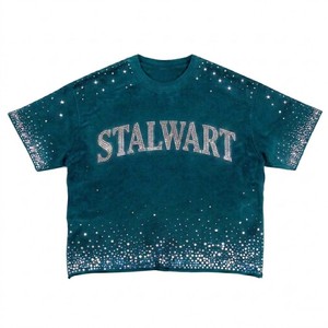 Men's Rhinestone Solid <b>Y2K</b> Formal Short Sleeve T-<b>Shirt</b> Regular Fit Heavyweight Fabric Eco-Friendly Anti-Wrinkle Silk Screen - Product Image 6